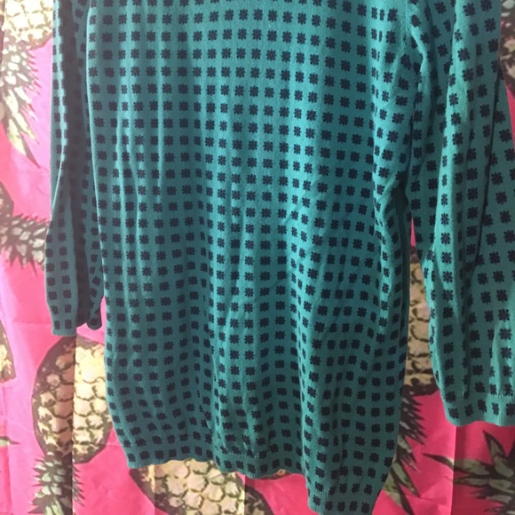 Ann Taylor Green Navy Geo Sweater Size L - Picture 6 of 6